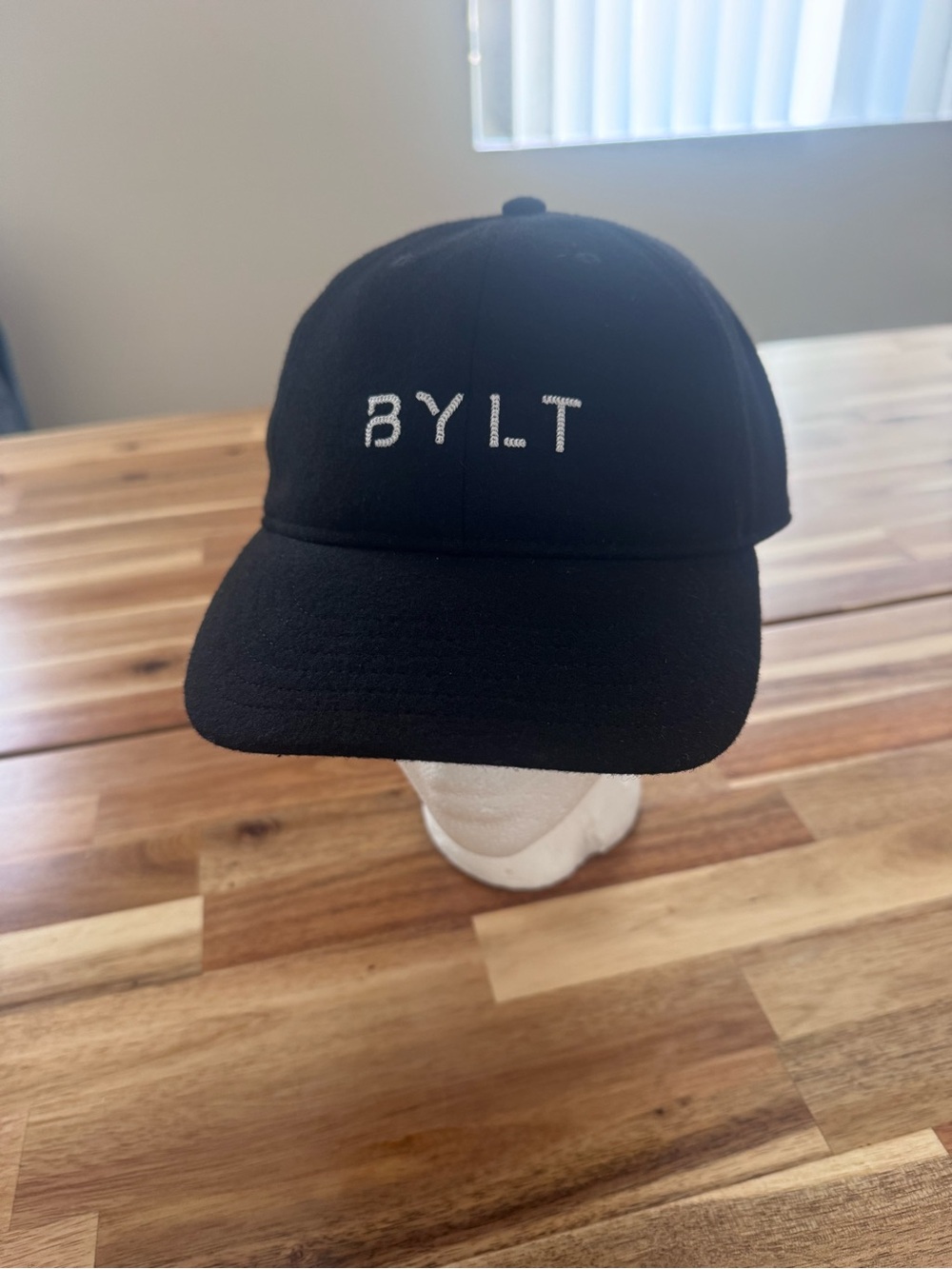 BYLT Basics Black Men's adjustable wool blend Baseball hat Cap NWOT